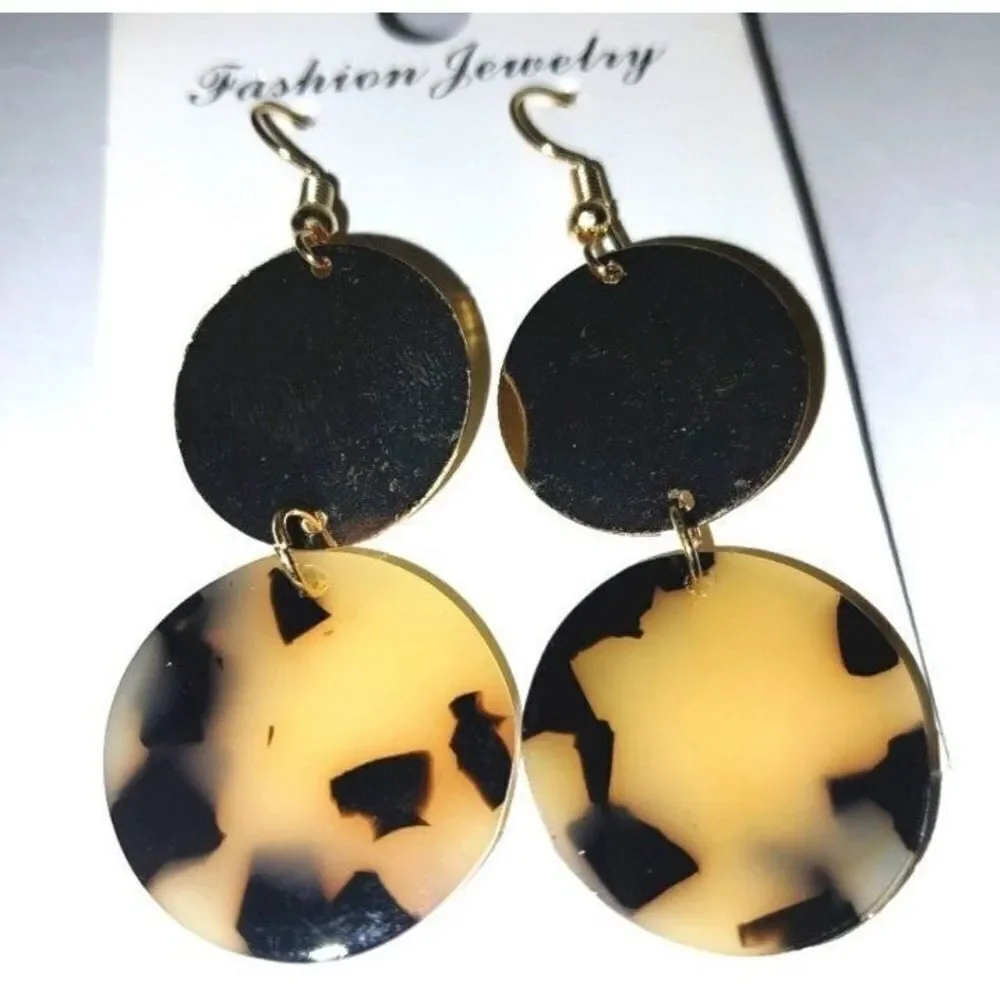 Elegant Print Handmade Dangle Earrings